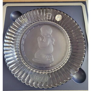 Vtg‎ Crystal Plate 1978 Goebel Annual Glass First Edition w/ COA & Box #34929
